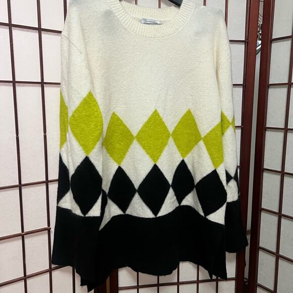& OTHER STORIES ARGYLE KNIT JUMPER SWEATER SIZE US M NWT - Picture 3 of 9